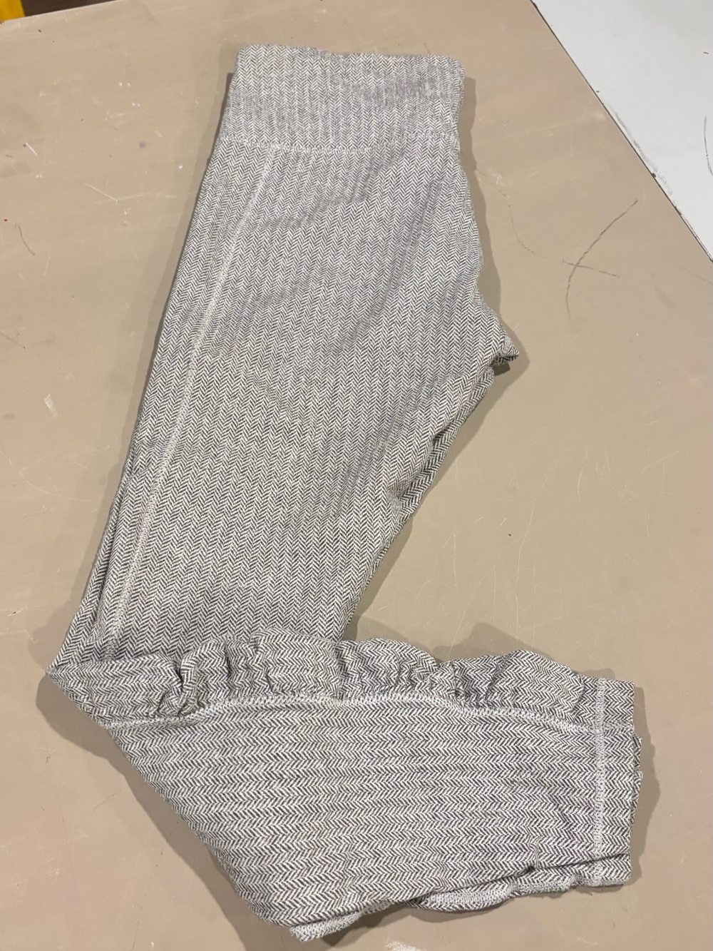 lululemon athletica Herringbone Light Gray Leggings